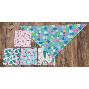 Dog Bandanas 5 Pink Flamingo Scarf Grooming Tropical Spring Summer 25 x 17 Lot